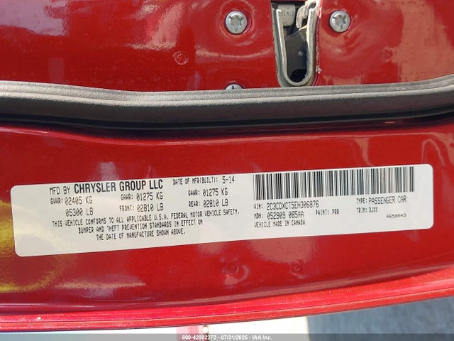 2C3CDXCT5EH306876 Dodge 2014