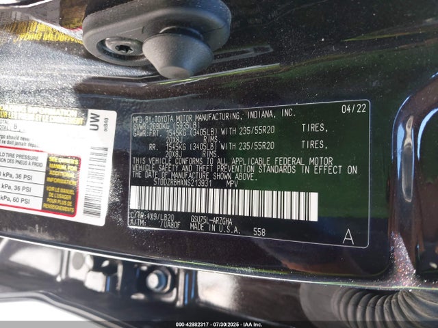 Toyota 2gr-fks 2022 5TDDZRBHXNS213931 Image 9