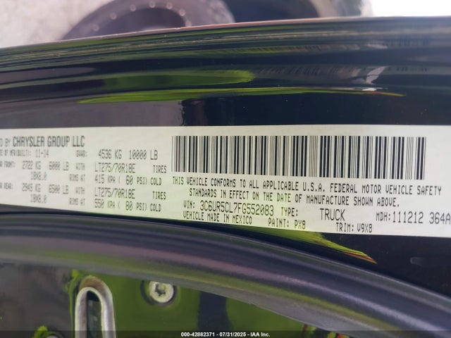RAM 2500 2015 3C6UR5CL7FG552083 Image 9