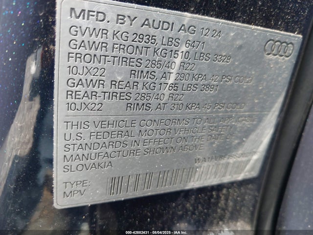 Audi 55 tfsi (3.0t) 2025 WA1FVBF19SD021765 Image 9