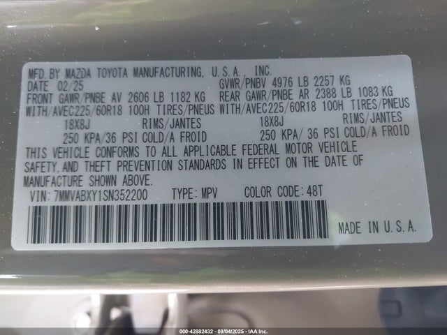7MMVABXY1SN352200 Mazda py turbo