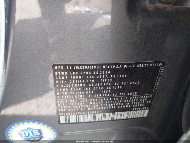 Volkswagen Tiguan 2020 3VV3B7AX3LM150862 Image 9