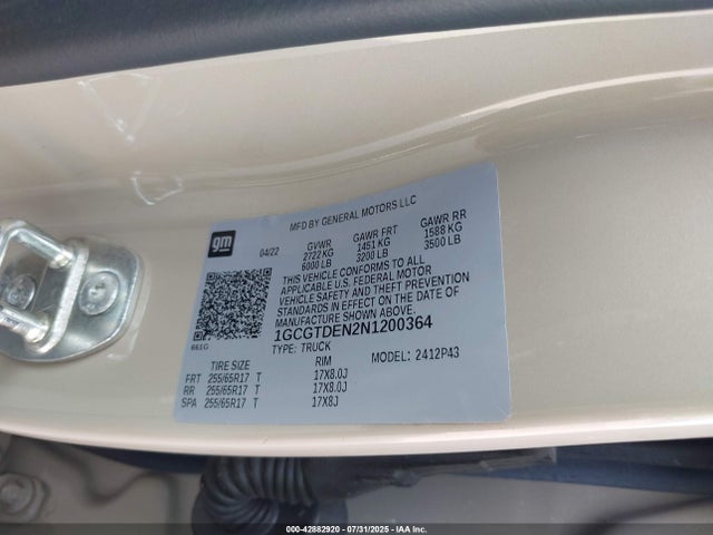 Chevrolet lgz 2022 1GCGTDEN2N1200364 Image 9