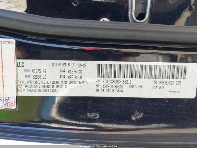 Dodge 2016 2016 2C3CDXHG8GH159211 Image 9