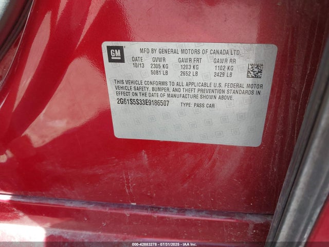 2014 CADILLAC XTS 2G61S5S33E9186507 Photo 8