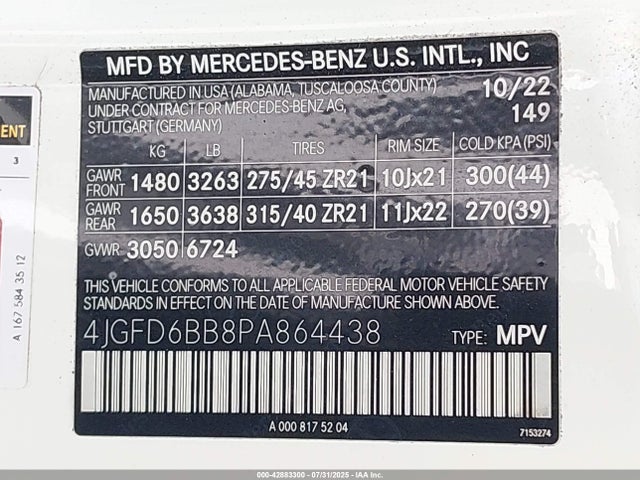 Mercedes-Benz m256 2023 4JGFD6BB8PA864438 Image 9
