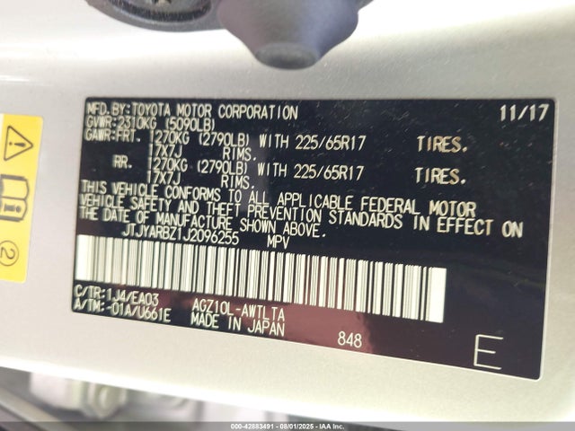 JTJYARBZ1J2096255 Lexus 8ar-fts