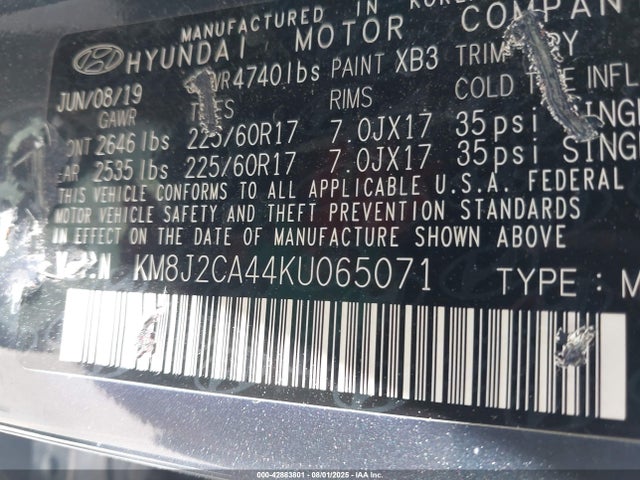 Hyundai gdi nu 2019 KM8J2CA44KU065071 Image 9