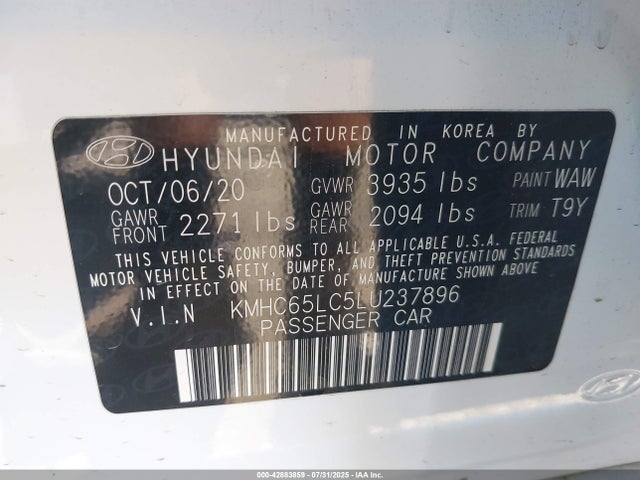 Hyundai gdi kappa 2020 KMHC65LC5LU237896 Image 9