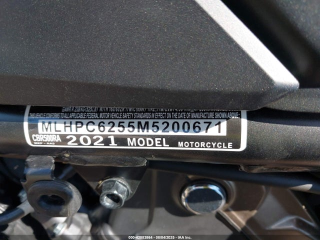 Honda Pc62e-6200001 2021 MLHPC6255M5200671 Image 10