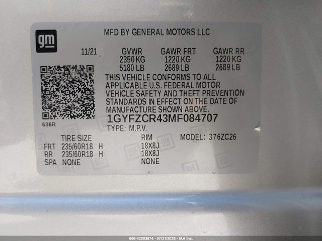 2021 CADILLAC XT4 1GYFZCR43MF084707 Photo 8