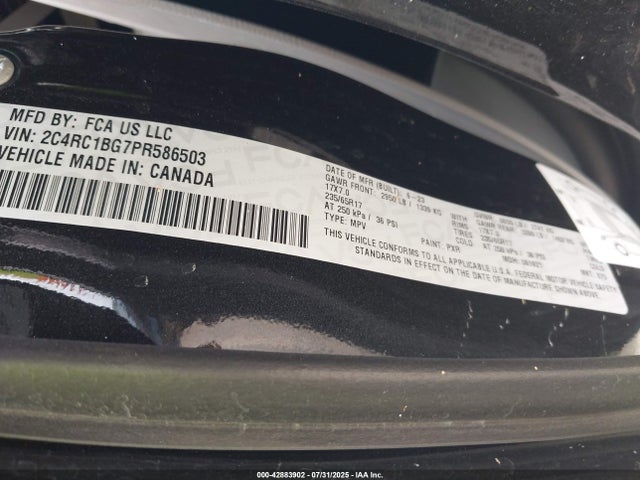 2C4RC1BG7PR586503 Chrysler Pacifica