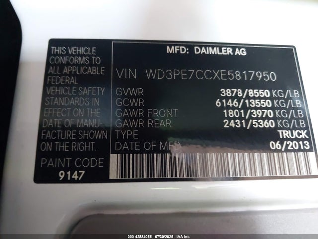 WD3PE7CCXE5817950 Mercedes-Benz Mg5+mh3 (epa/13)