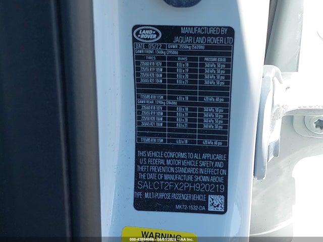 Land Rover aj20p 2023 SALCT2FX2PH920219 Image 9