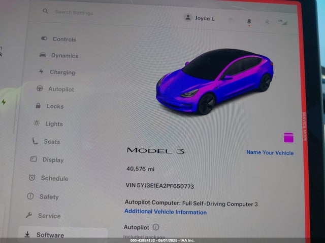 2023 TESLA MODEL 3 5YJ3E1EA2PF650773 Photo 6