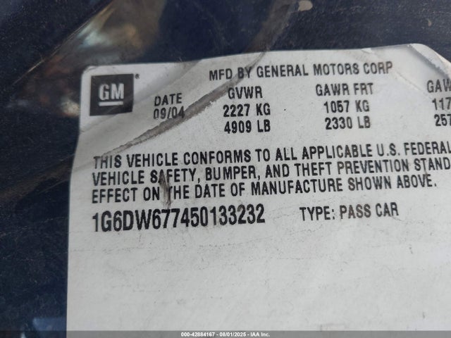 2005 CADILLAC STS 1G6DW677450133232 Photo 8