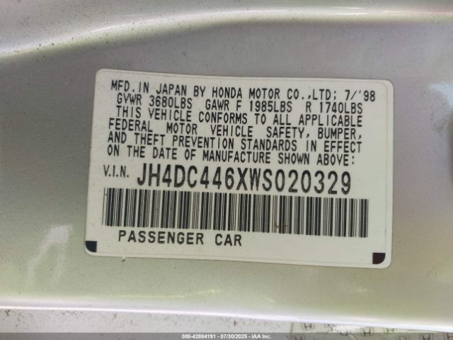 1998 ACURA INTEGRA JH4DC446XWS020329 Photo 8