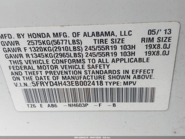 2014 ACURA MDX 5FRYD4H43EB002418 Photo 8