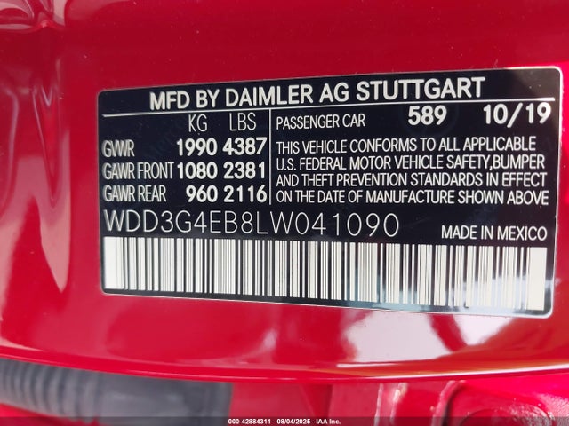 WDD3G4EB8LW041090 Mercedes-Benz m260