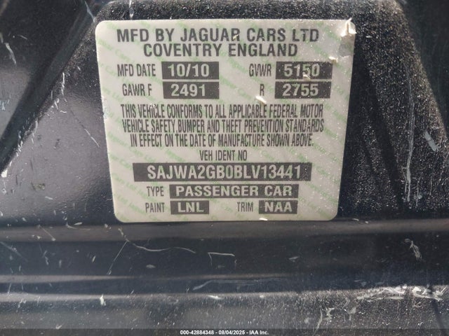 2011 JAGUAR XJ SAJWA2GB0BLV13441 Photo 8