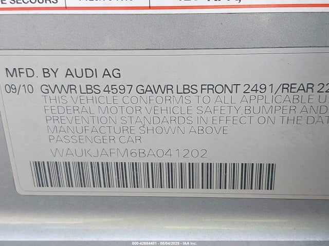 2011 AUDI A3 WAUKJAFM6BA041202 Photo 8