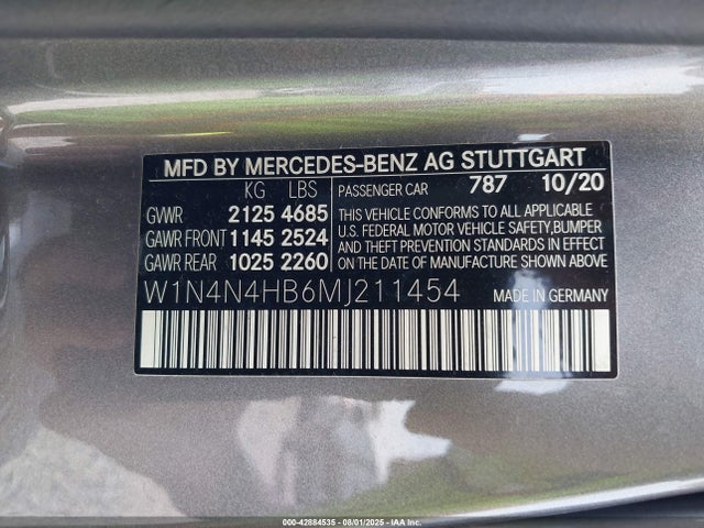 W1N4N4HB6MJ211454 Mercedes-Benz m260