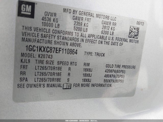 1GC1KXC87EF110864 Chevrolet lml