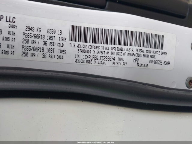 Jeep Grand Cherokee 2014 1C4RJFBG1EC220674 Image 9