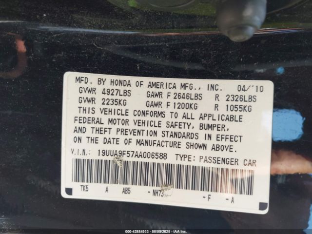 2010 ACURA TL 19UUA9F57AA006588 Photo 8