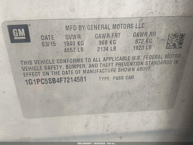 1G1PC5SB4F7214581 Chevrolet LUV