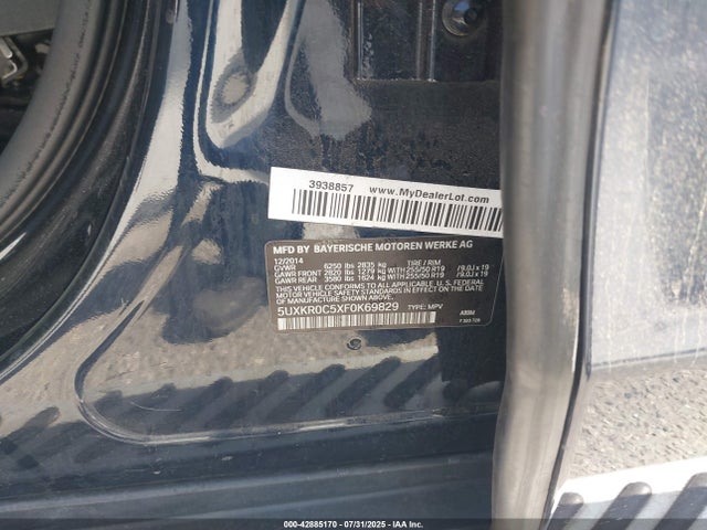 BMW X5 2015 5UXKR0C5XF0K69829 Image 9