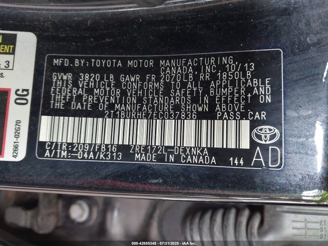 Toyota COROLLA LE 2014 2T1BURHE7EC037836 Image 27