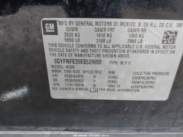 2014 CADILLAC SRX 3GYFNFE35ES529956 Photo 8
