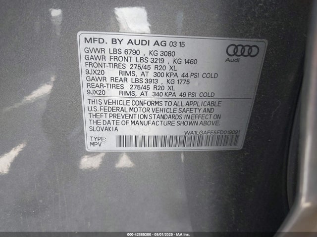 2015 AUDI Q7 WA1LGAFE5FD019091 Photo 8