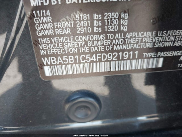 BMW 535i 2015 WBA5B1C54FD921911 Image 9