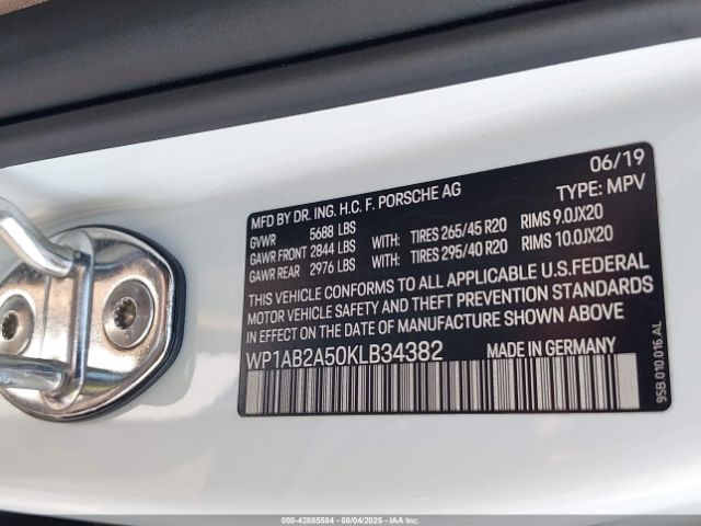 2019 PORSCHE MACAN WP1AB2A50KLB34382 Photo 8