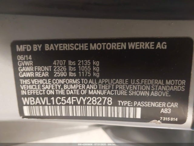 WBAVL1C54FVY28278 BMW X1