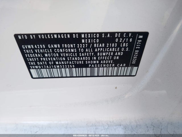 3VWD17AJ1GM322259 Volkswagen 1.8t