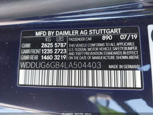 2020 MERCEDES-BENZ S 450 WDDUG6GB4LA504403 Photo 8