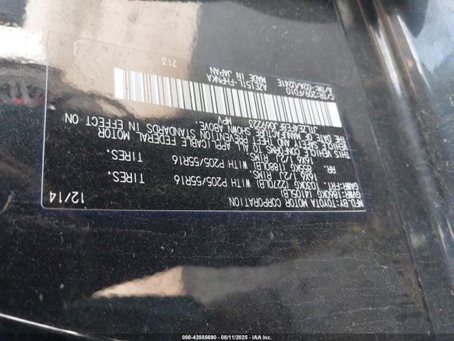 JTLZE4FE8FJ069223 Scion 2az-fe