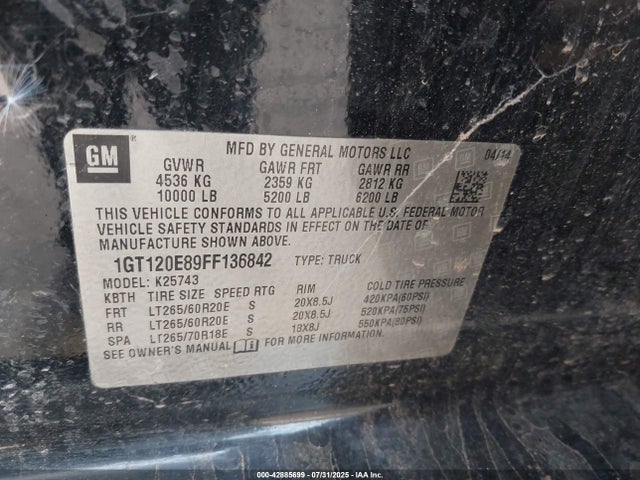 1GT120E89FF136842 GMC lml
