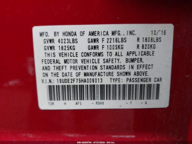 2017 ACURA ILX 19UDE2F75HA009013 Photo 8