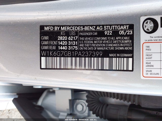 W1K6G7GB1PA237399 Mercedes-Benz m176