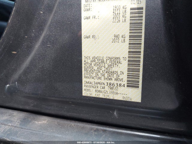 1N4AL3AP6FN386384 Nissan 2015