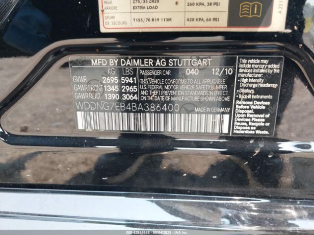 2011 MERCEDES-BENZ S 63 AMG WDDNG7EB4BA386400 Photo 8