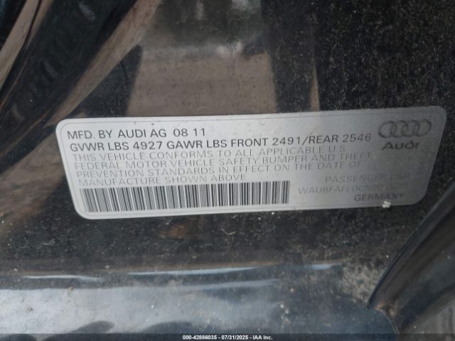 2012 AUDI A4 WAUBFAFL0CN007520 Photo 8