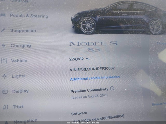 2013 TESLA MODEL S 5YJSA1CN1DFP20062 Photo 6