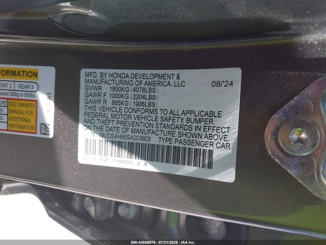 Acura l15ca 2025 19UDE4H66SA003809 Image 9
