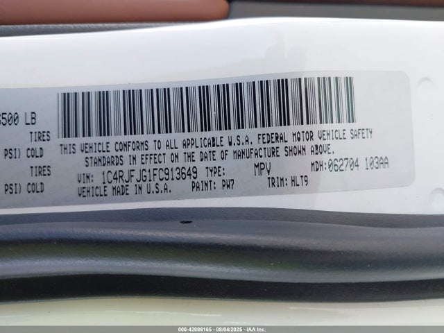 Jeep Grand Cherokee 2015 1C4RJFJG1FC913649 Image 9