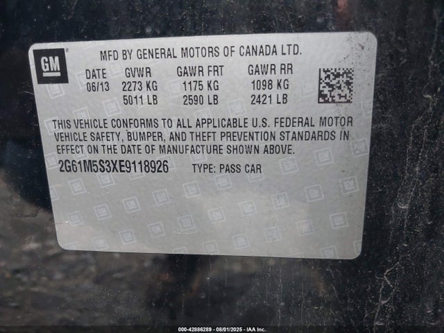 2014 CADILLAC XTS 2G61M5S3XE9118926 Photo 8